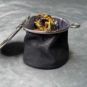 DANIER Leather Coin / Travel Jewelry Purse Pouch